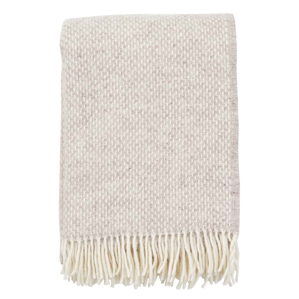 klippan wollen plaid preppy kleur beige